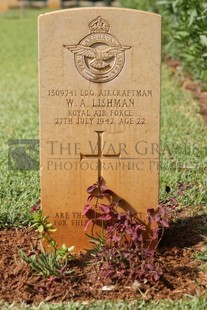 BEIRUT WAR CEMETERY - LISHMAN, WALTER ARTHUR